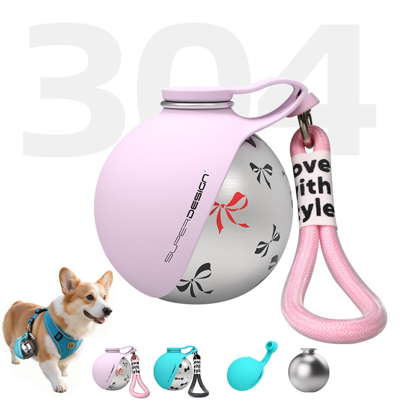 Portable Stainless Steel Dog Water Bottle – Leakproof Water Dispenser