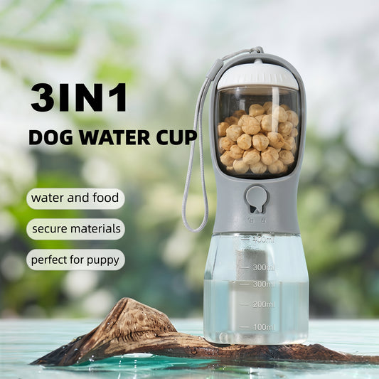 Dog Water Cup with Waste Bag Holder – Travel Bottle